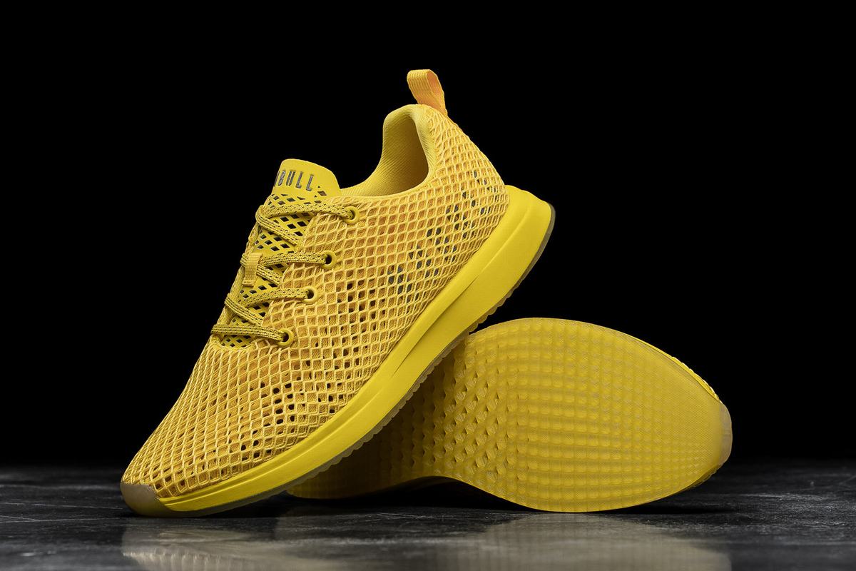 Nobull Mesh Runner Men's Running Shoes Yellow | Australia (XN0152)